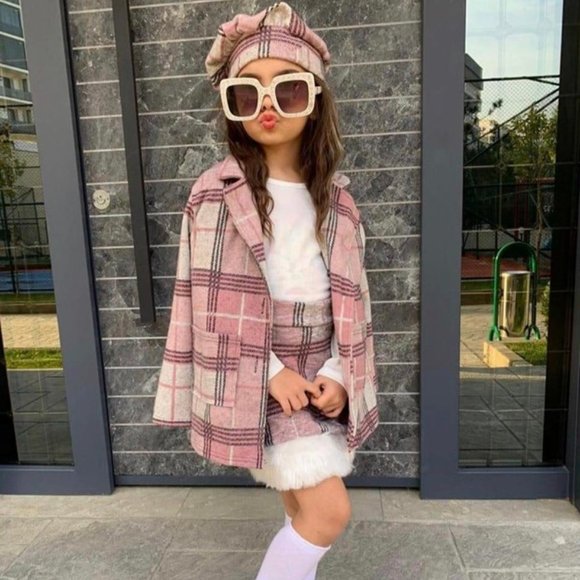 Girl's set - Brand New - Coat, skirt and hat - Size 3-4Y,  4-5Y, 5-6Y - Picture 1 of 8